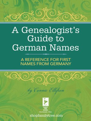 cover image of A Genealogist's Guide to German Names